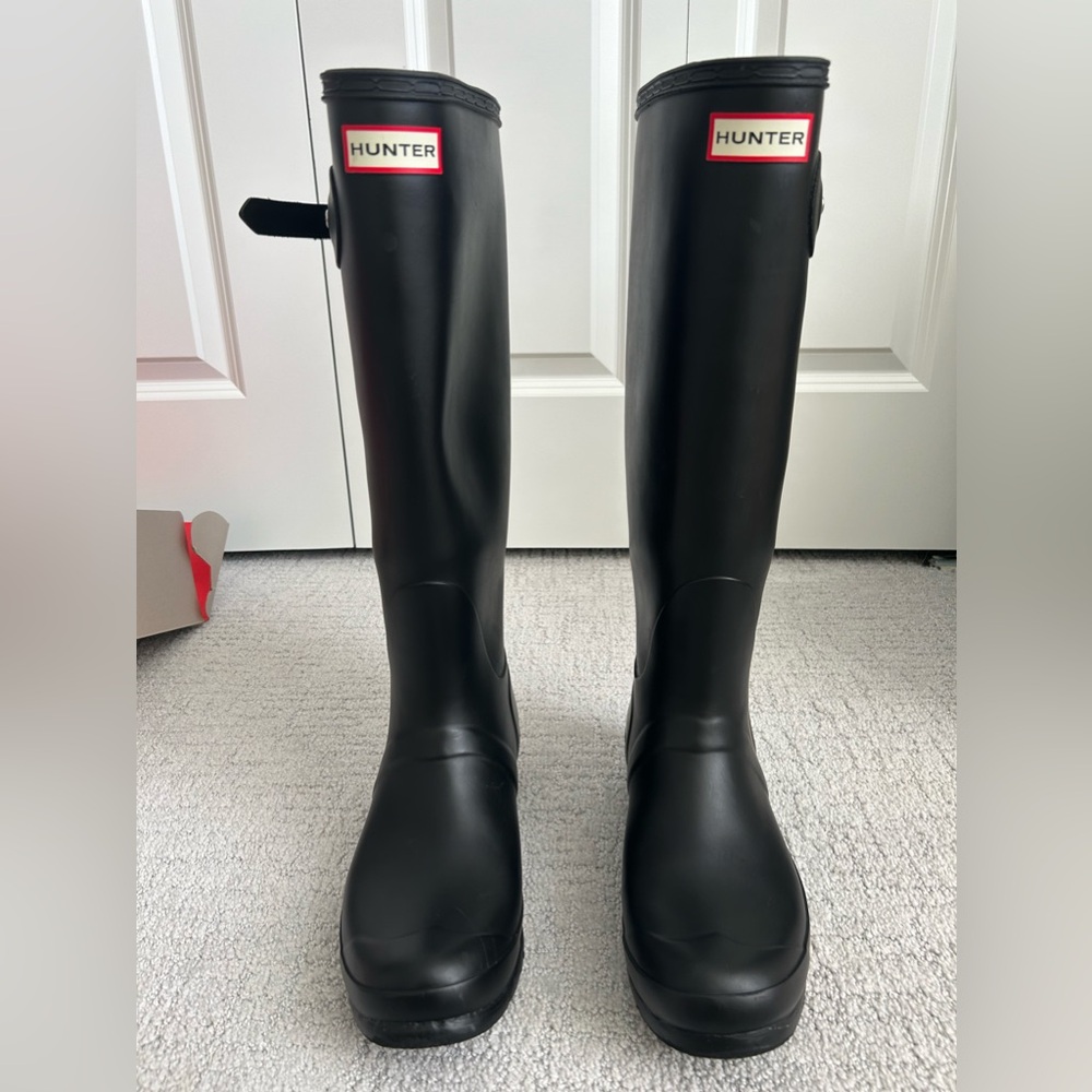 Hunter Original Woman’s Tall Boots Black Size US 9 UK 7 EU 40/41